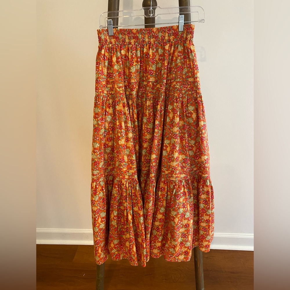 Vintage LAURA ASHLEY prairie maxi  skirt cottage core